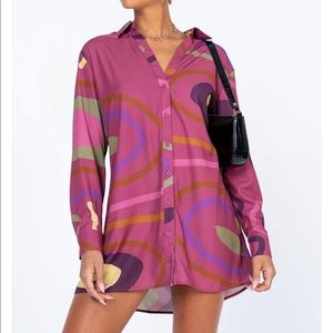 Princess Polly “Lachlan” Mini Dress in Purple Size 10. Never Worn.